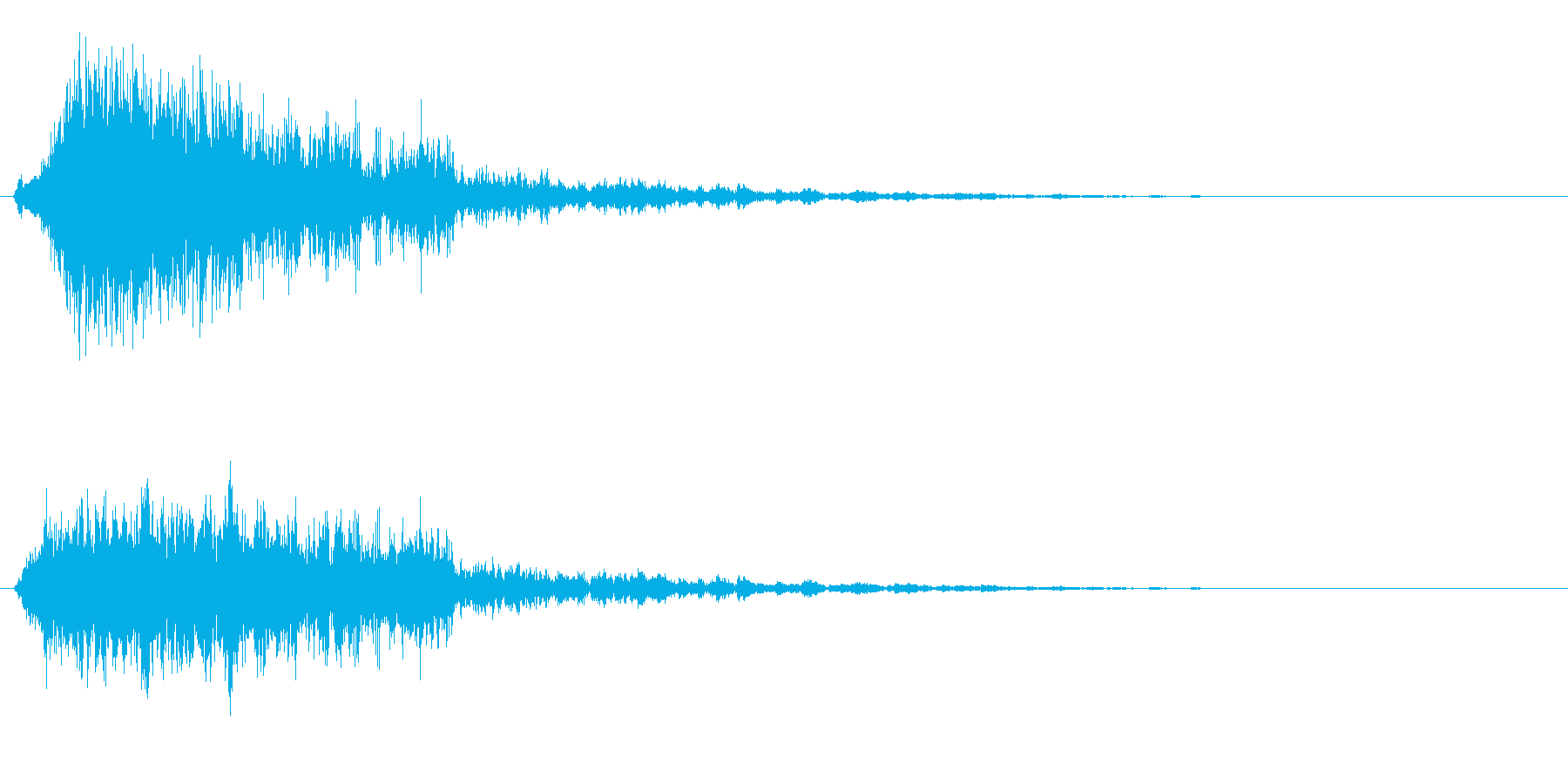 ピシューン、ビーム発射音や破裂音の再生済みの波形