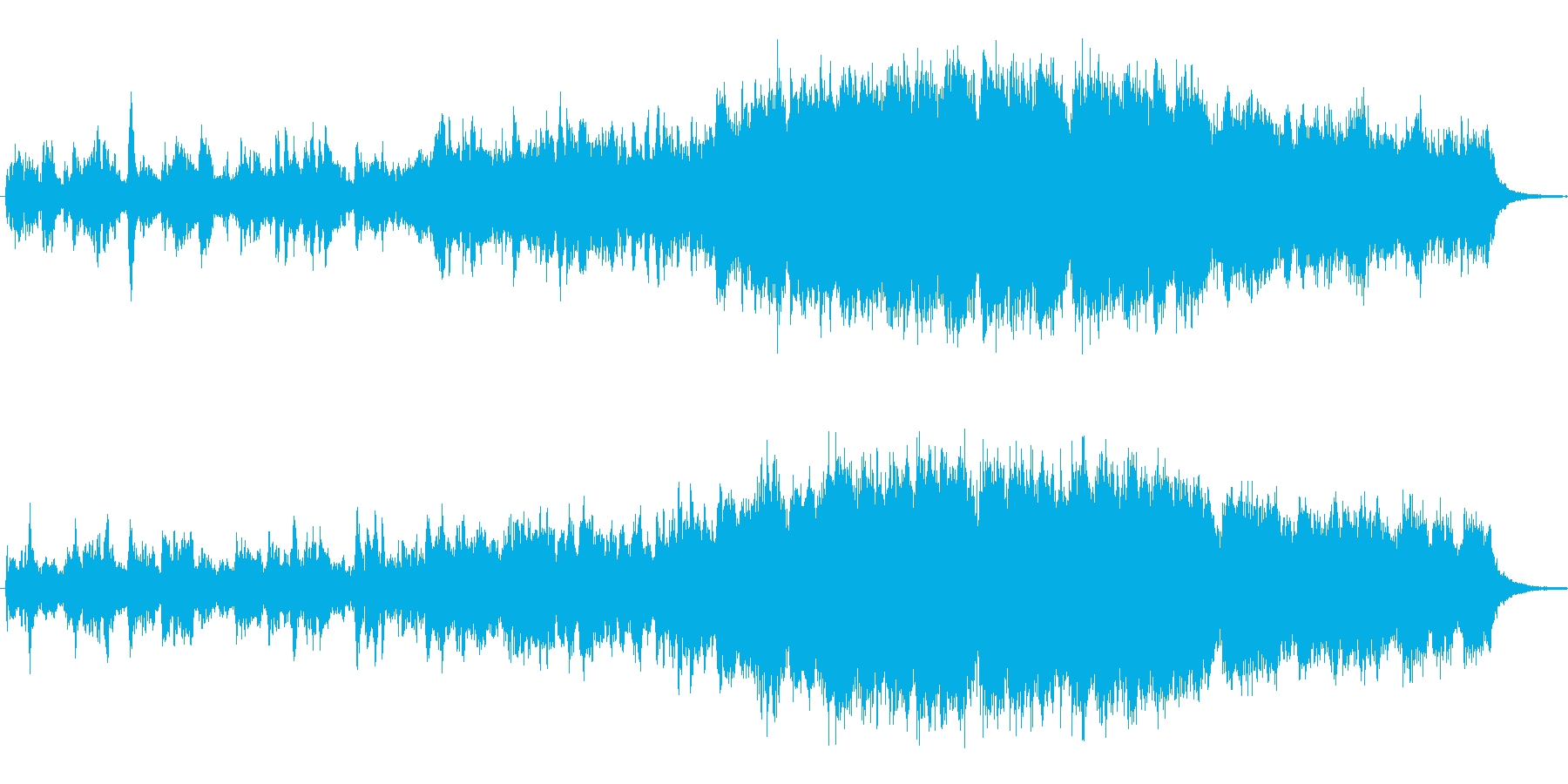 異星人との交信をテーマにしたスペース音楽の再生済みの波形