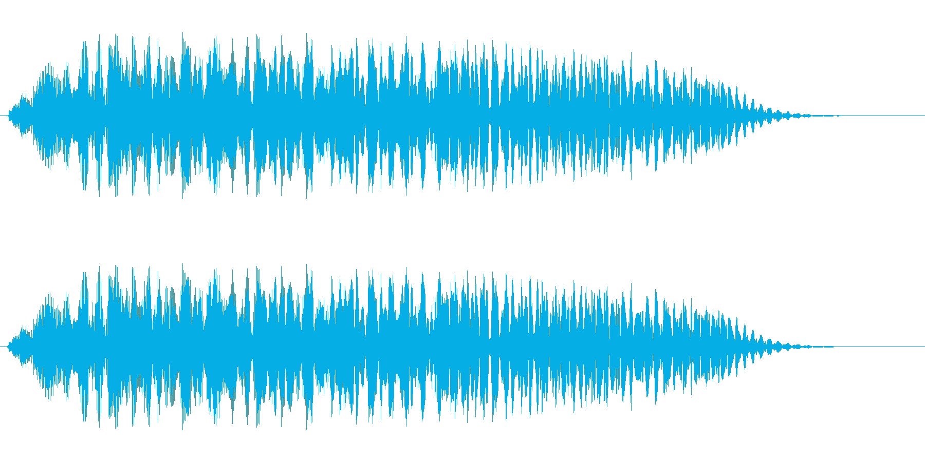 ギュルルル(巻き上げるような音)の再生済みの波形
