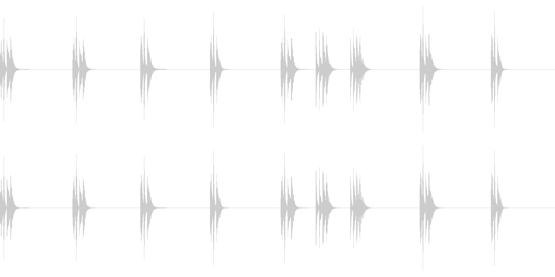 ダッシュ音の未再生の波形