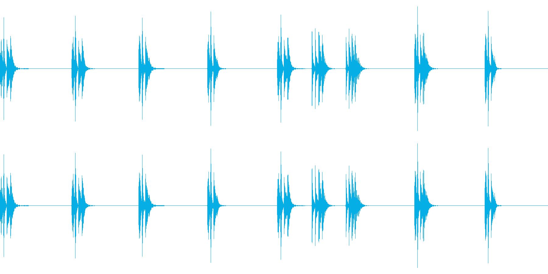 ダッシュ音の再生済みの波形