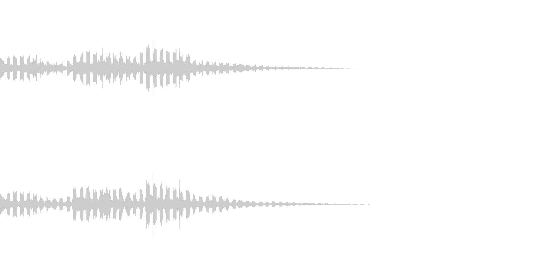 コミカルなUFO飛来音の未再生の波形