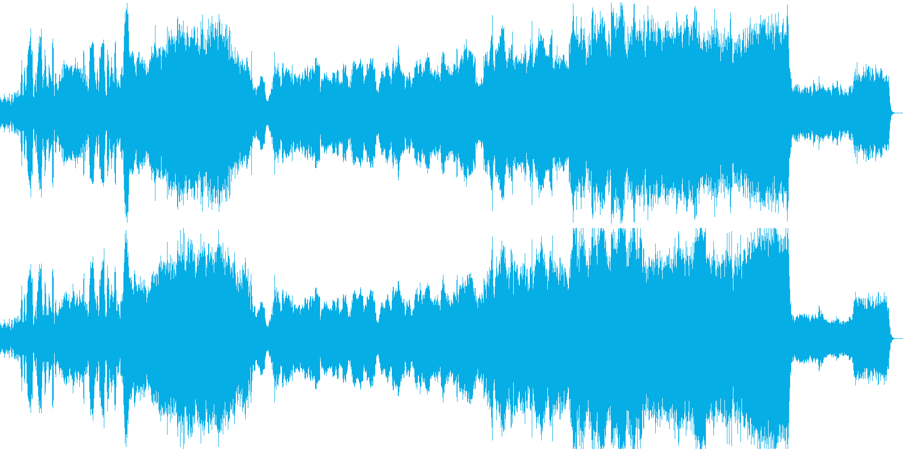 ストーリー性のある壮大な曲の再生済みの波形