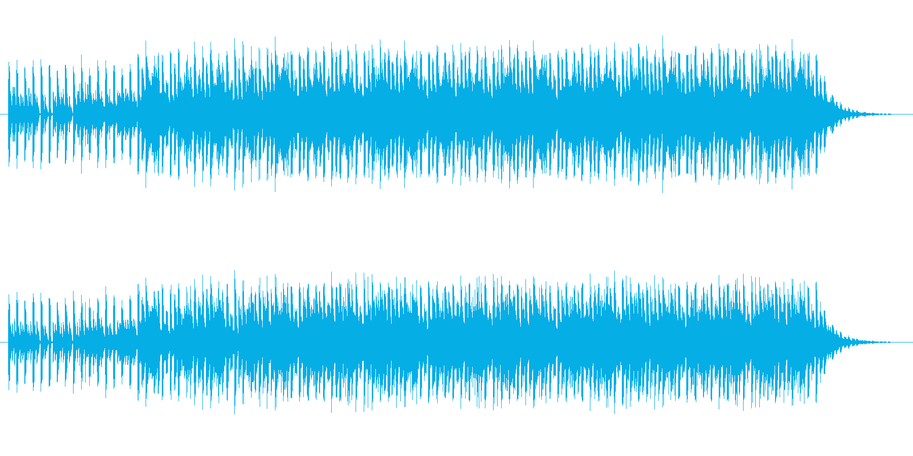 ショートBGM:テクノポップ01の再生済みの波形