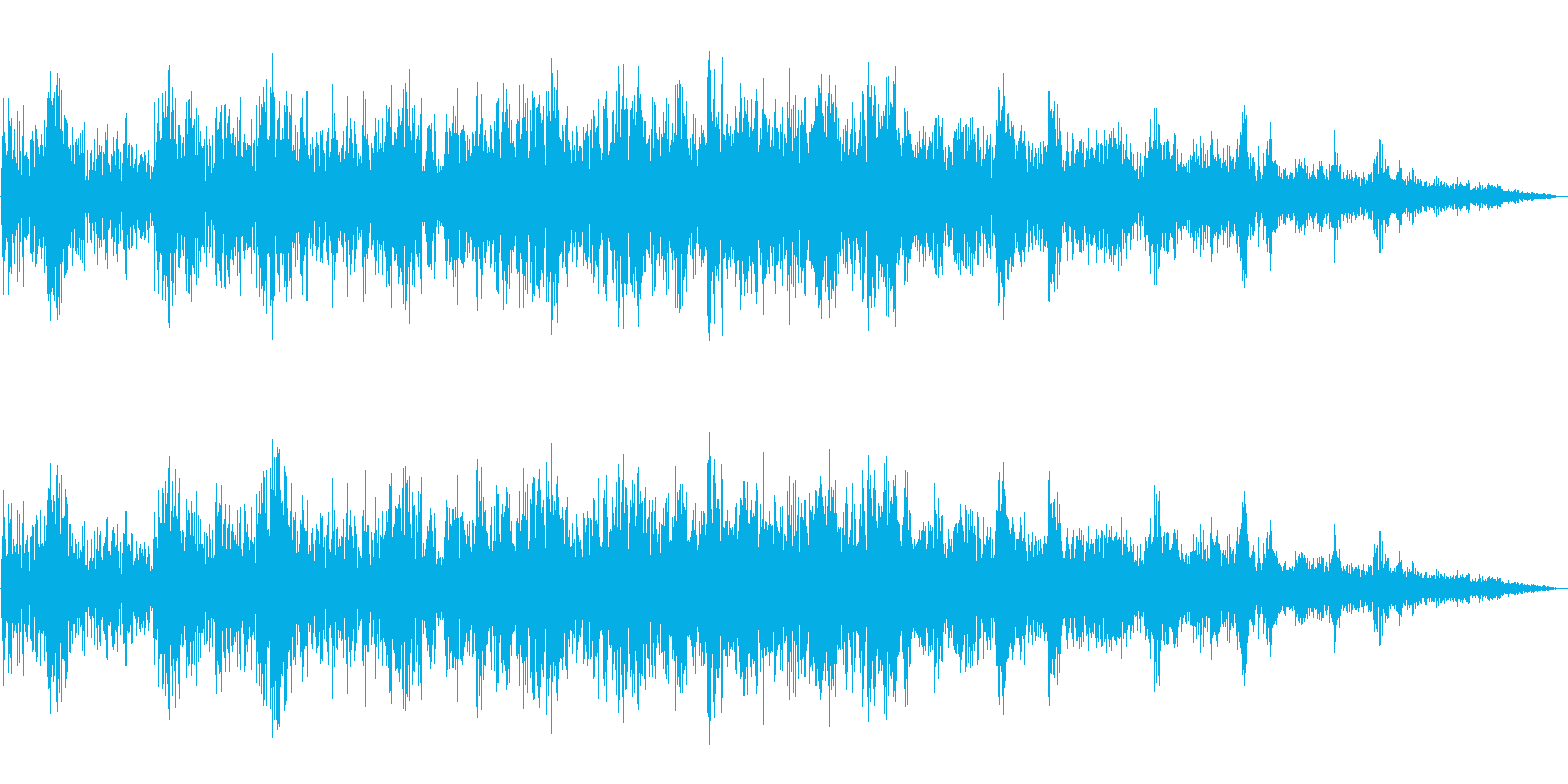 水の流れ入ってくる音の再生済みの波形