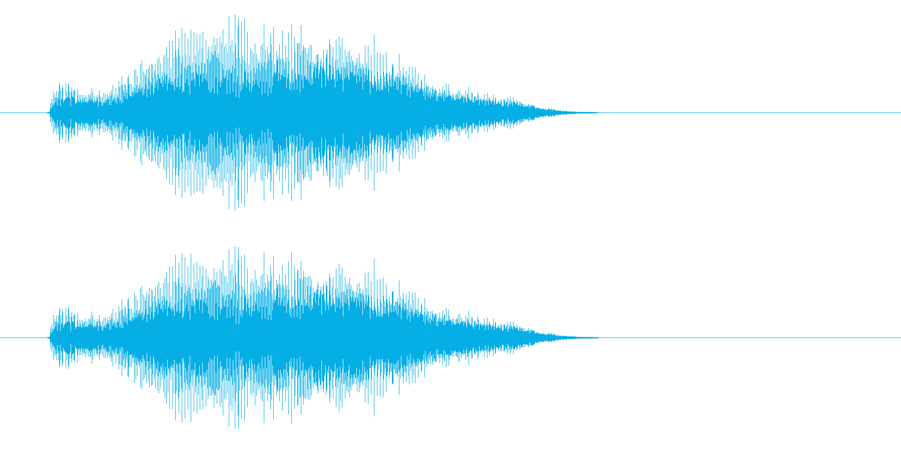 ギューゥーーォィン(不気味な効果音)の再生済みの波形