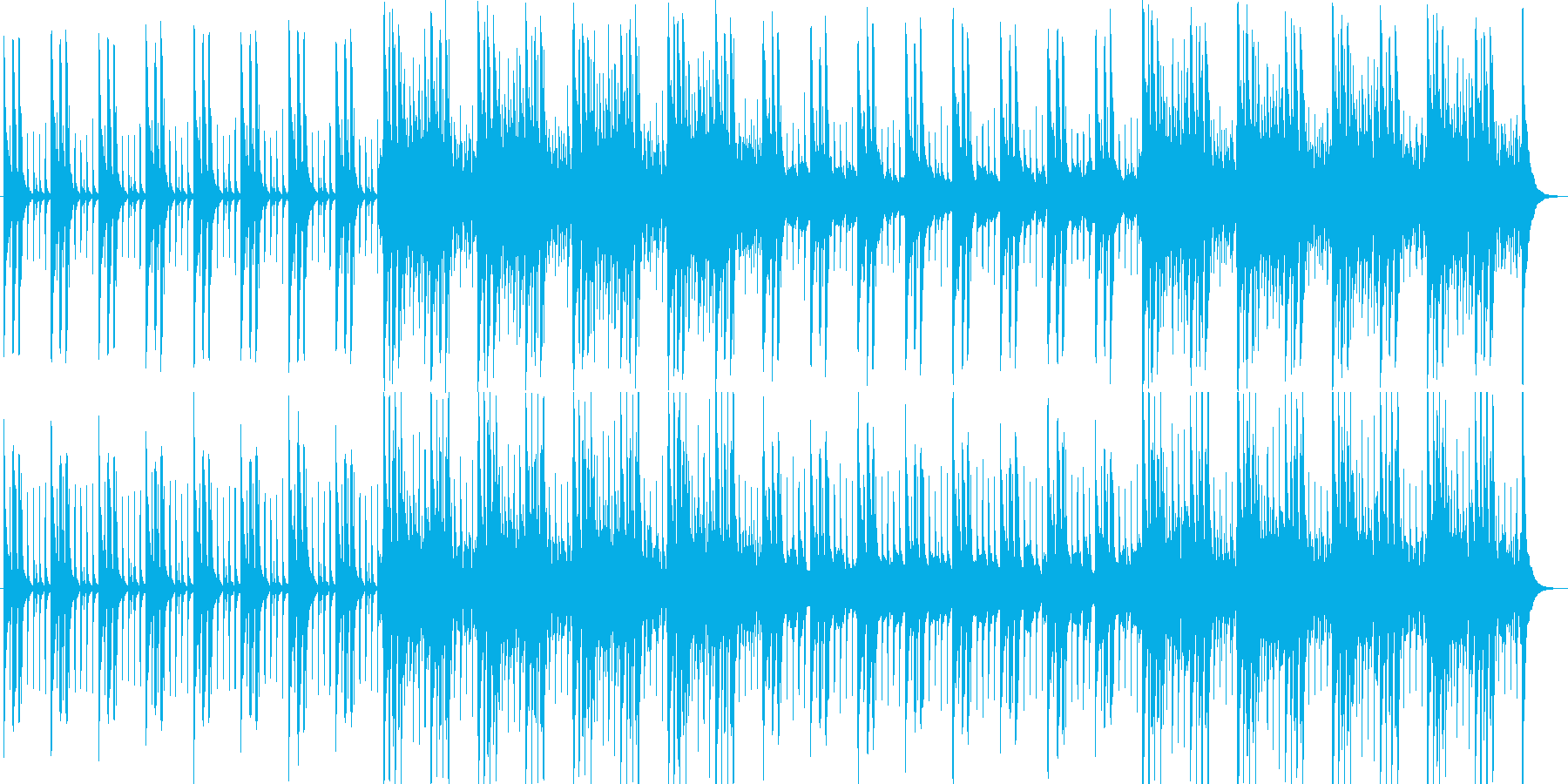 妖しげな曲の再生済みの波形