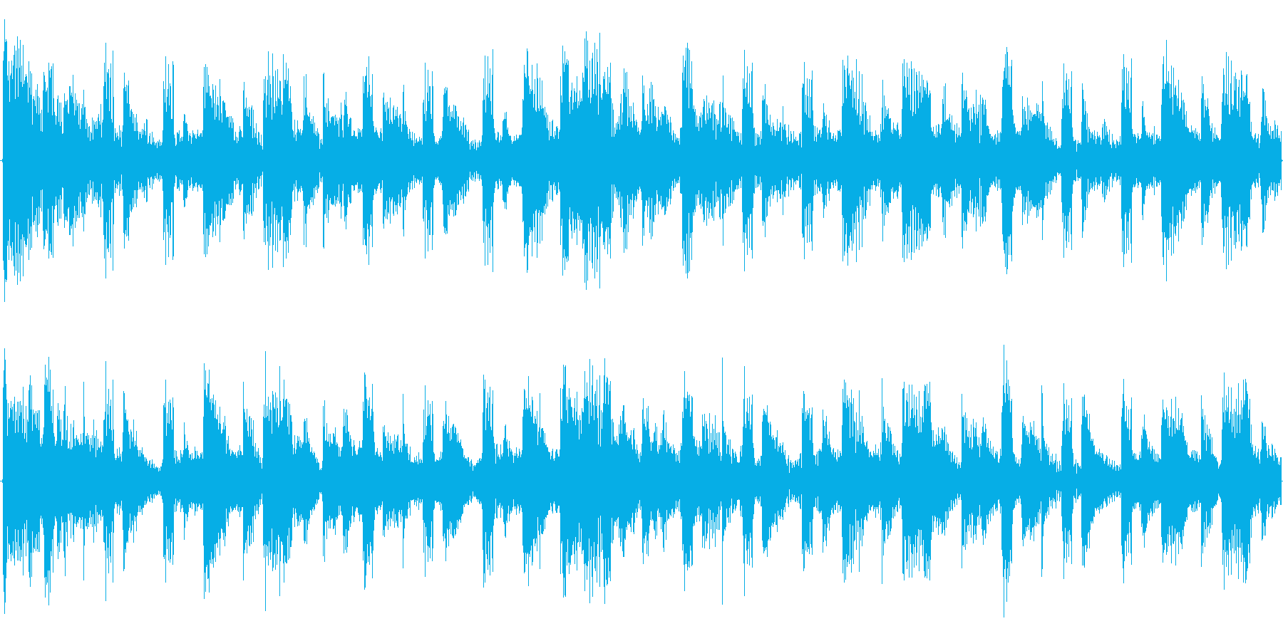 ドラムを強調した楽曲です。の再生済みの波形