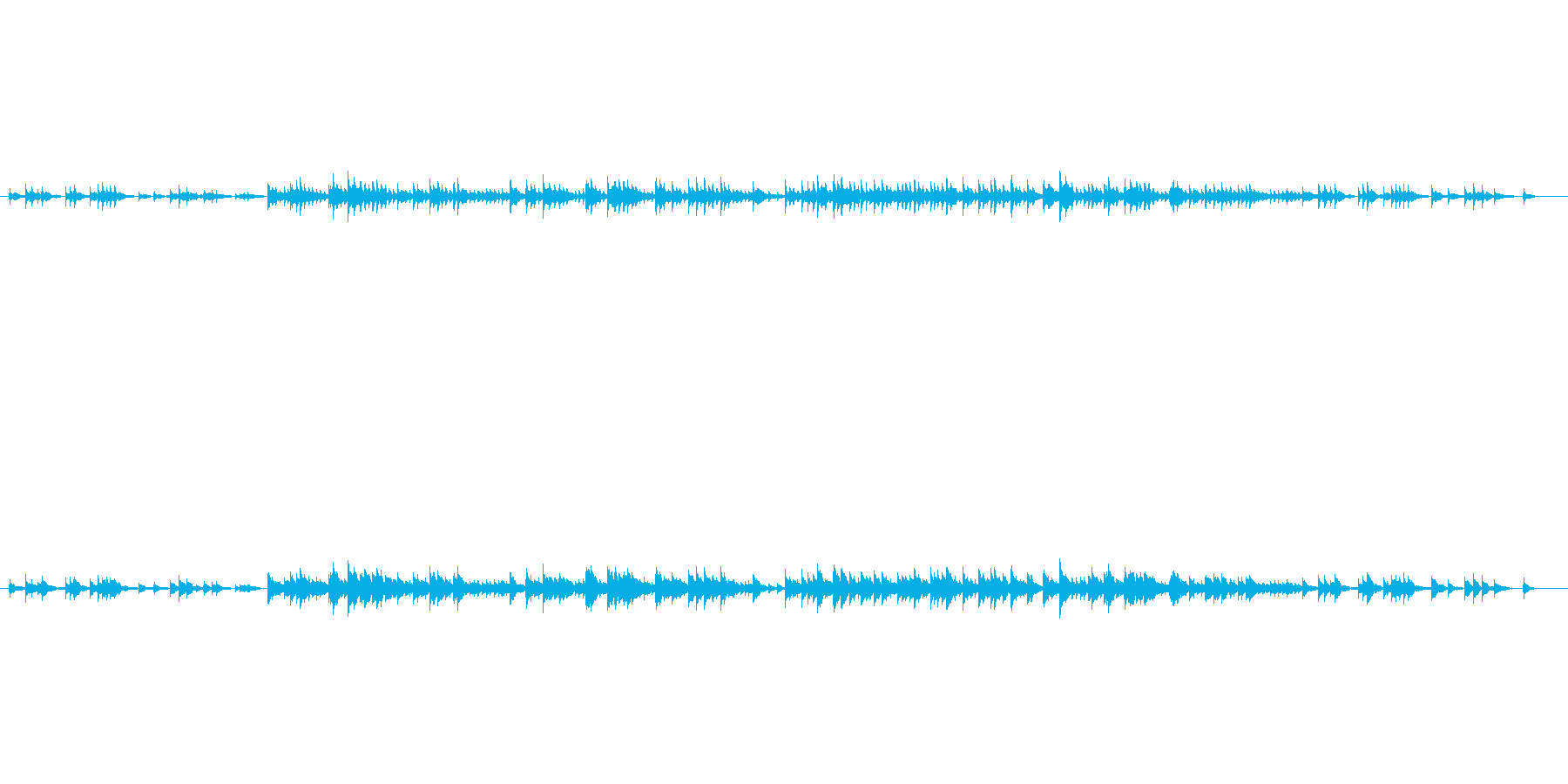 やさしいオルゴールの響きの再生済みの波形