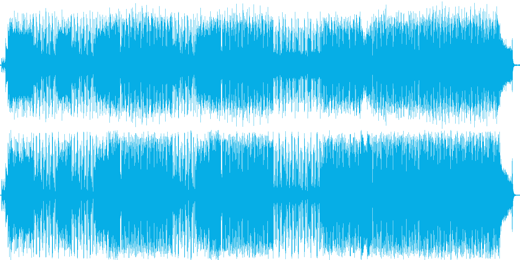 ロック風の曲です。の再生済みの波形