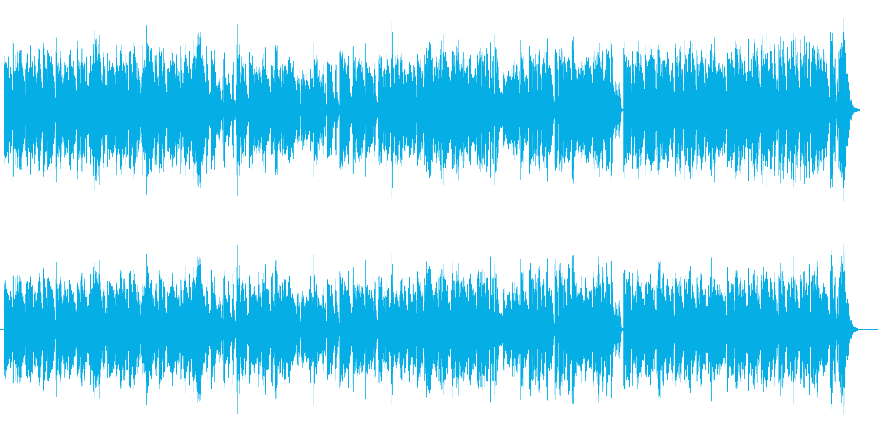 カエルを音楽で表現したユーモラスな曲の再生済みの波形