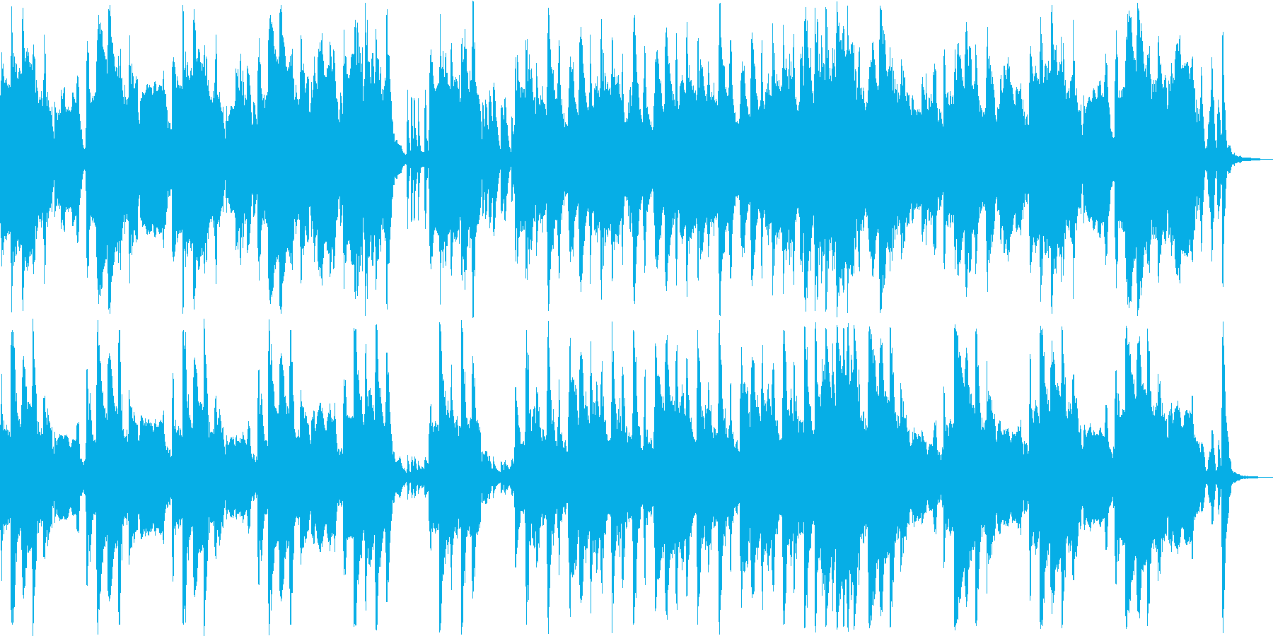 忍び込むシーンのコミカル曲の再生済みの波形
