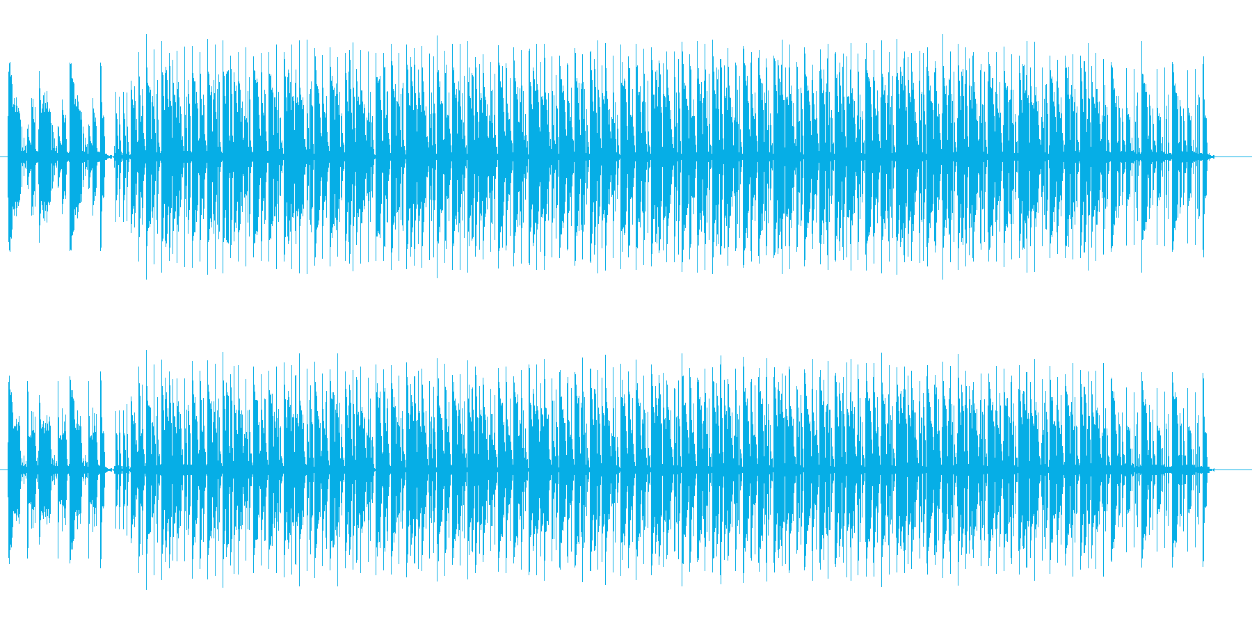 躍動感とグルーブ感漂うDJミュージックの再生済みの波形