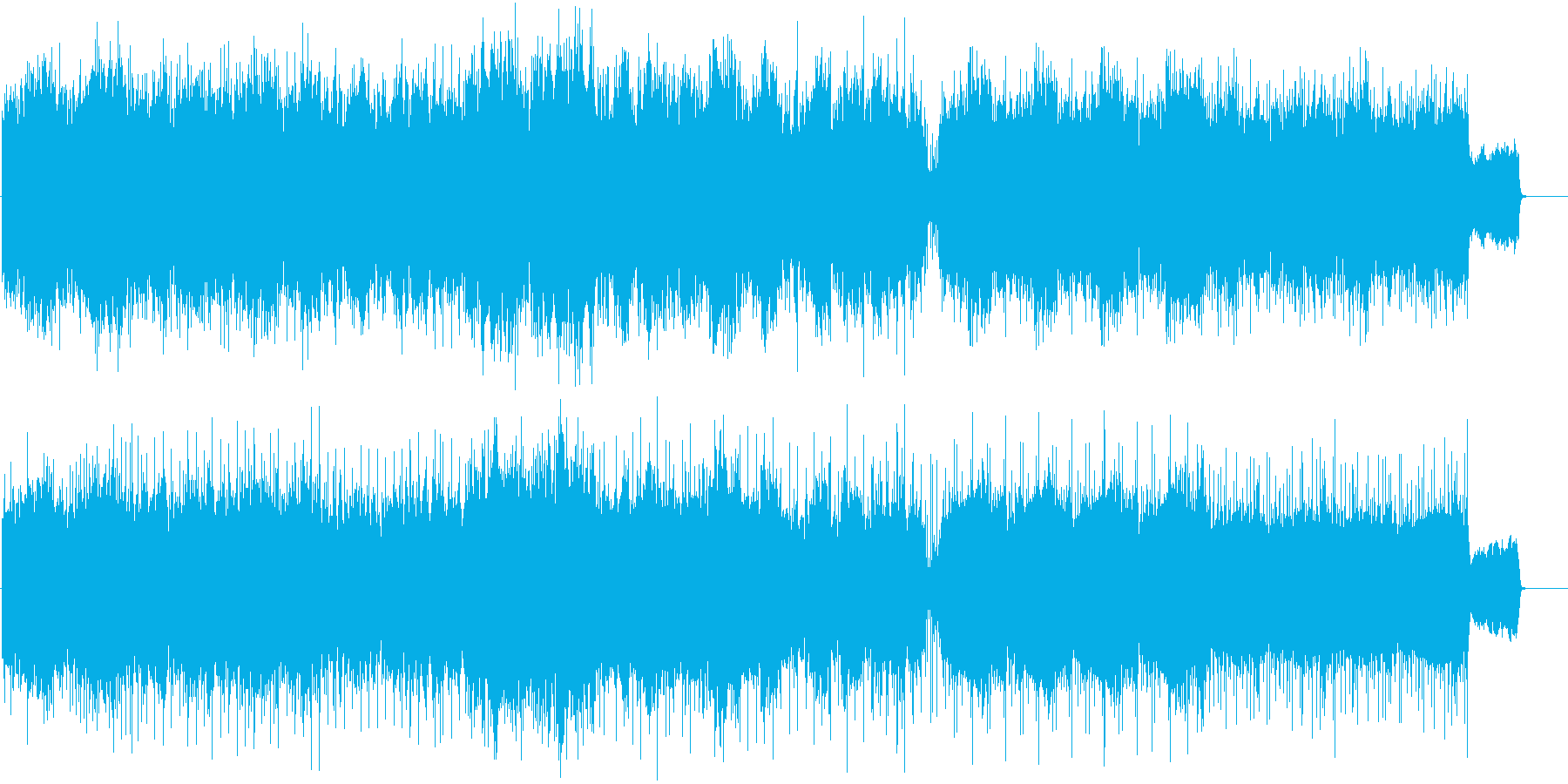 優しい尺八の音色と壮大なストリングスの曲の再生済みの波形
