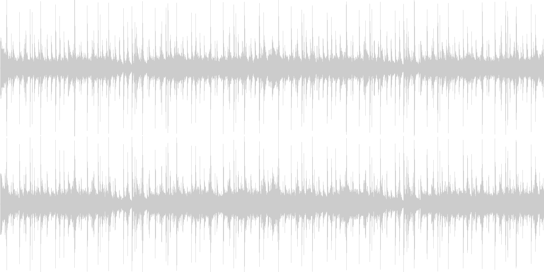 細かく刻まれたリズムをもとにした楽曲で…の未再生の波形