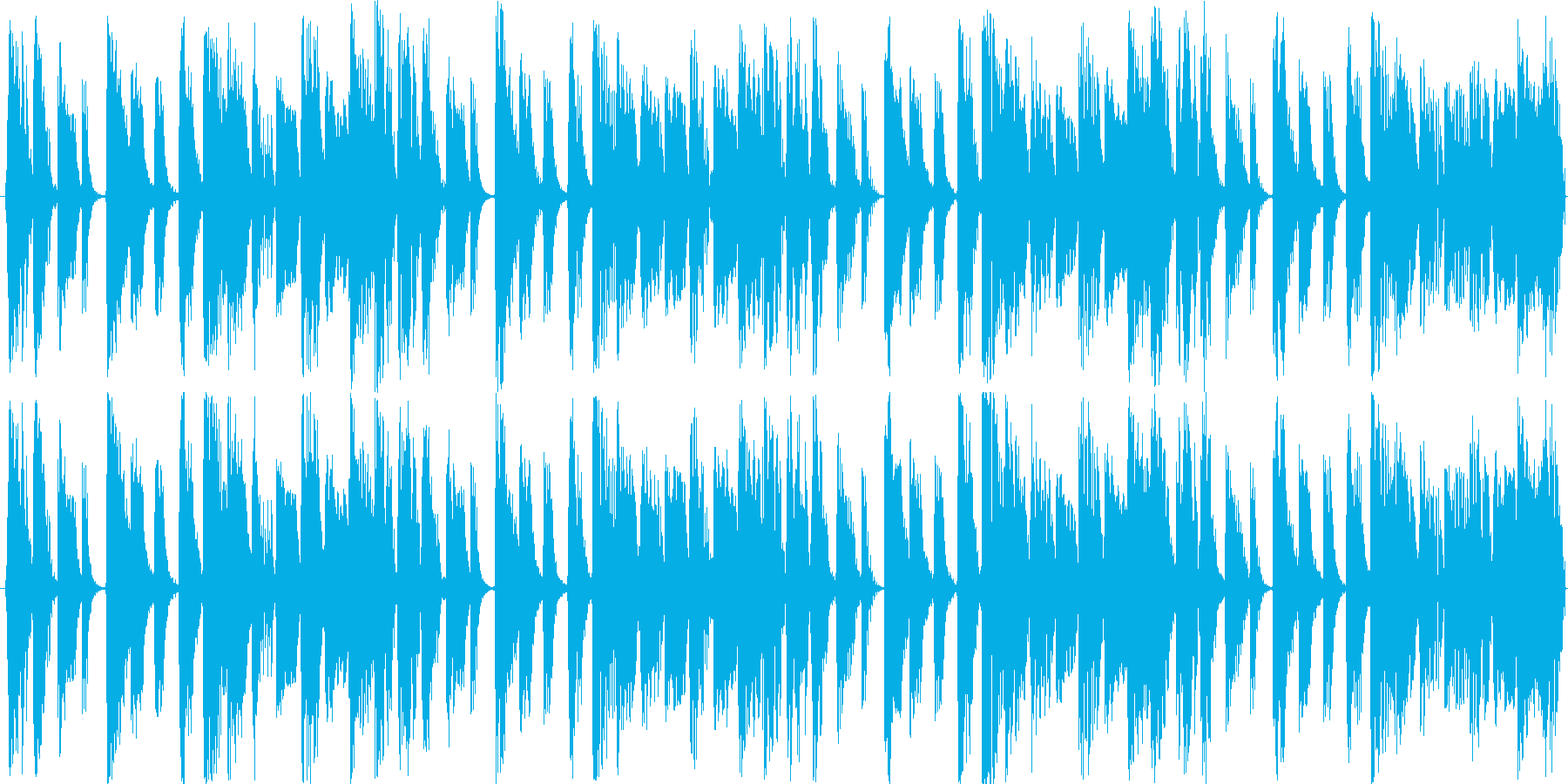 電子的な音で繰り返される楽曲です。の再生済みの波形