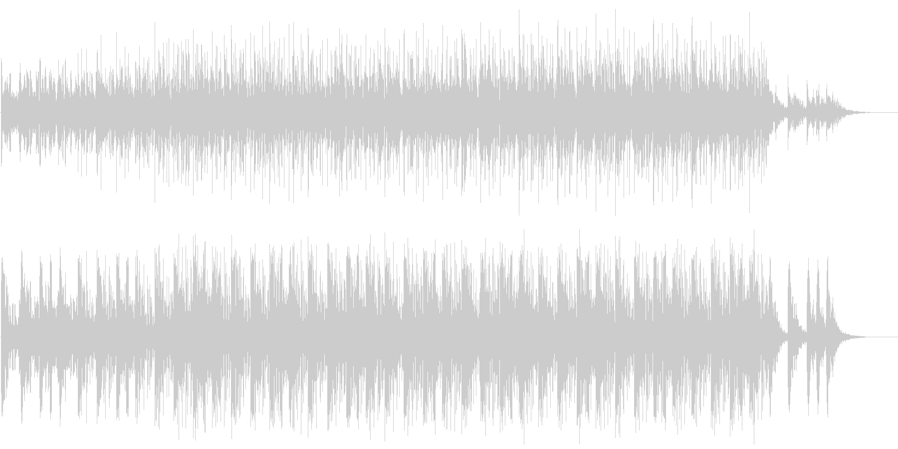 サイエンス系BGM(WAVファイル版)の未再生の波形
