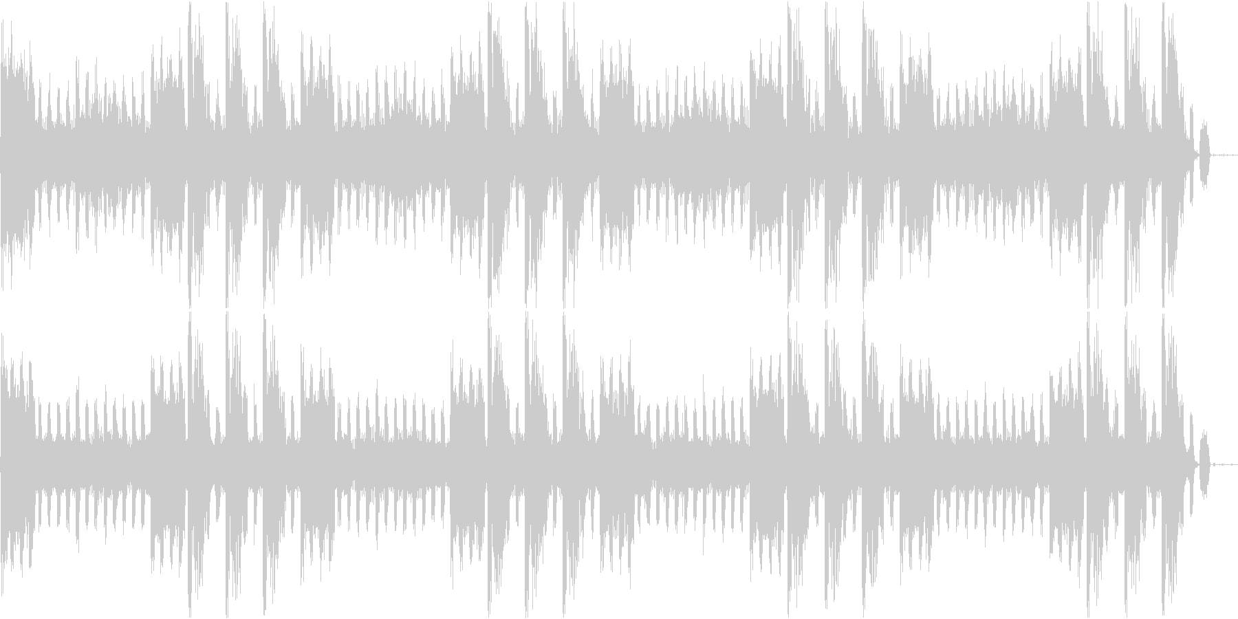 不気味なノイズ曲の未再生の波形