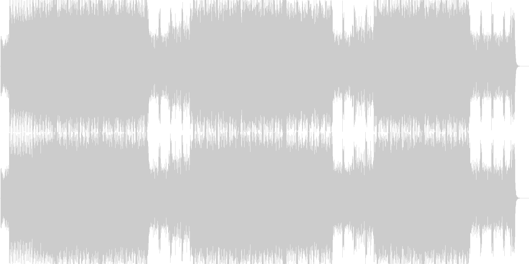 怒りがテーマの激しい曲の未再生の波形