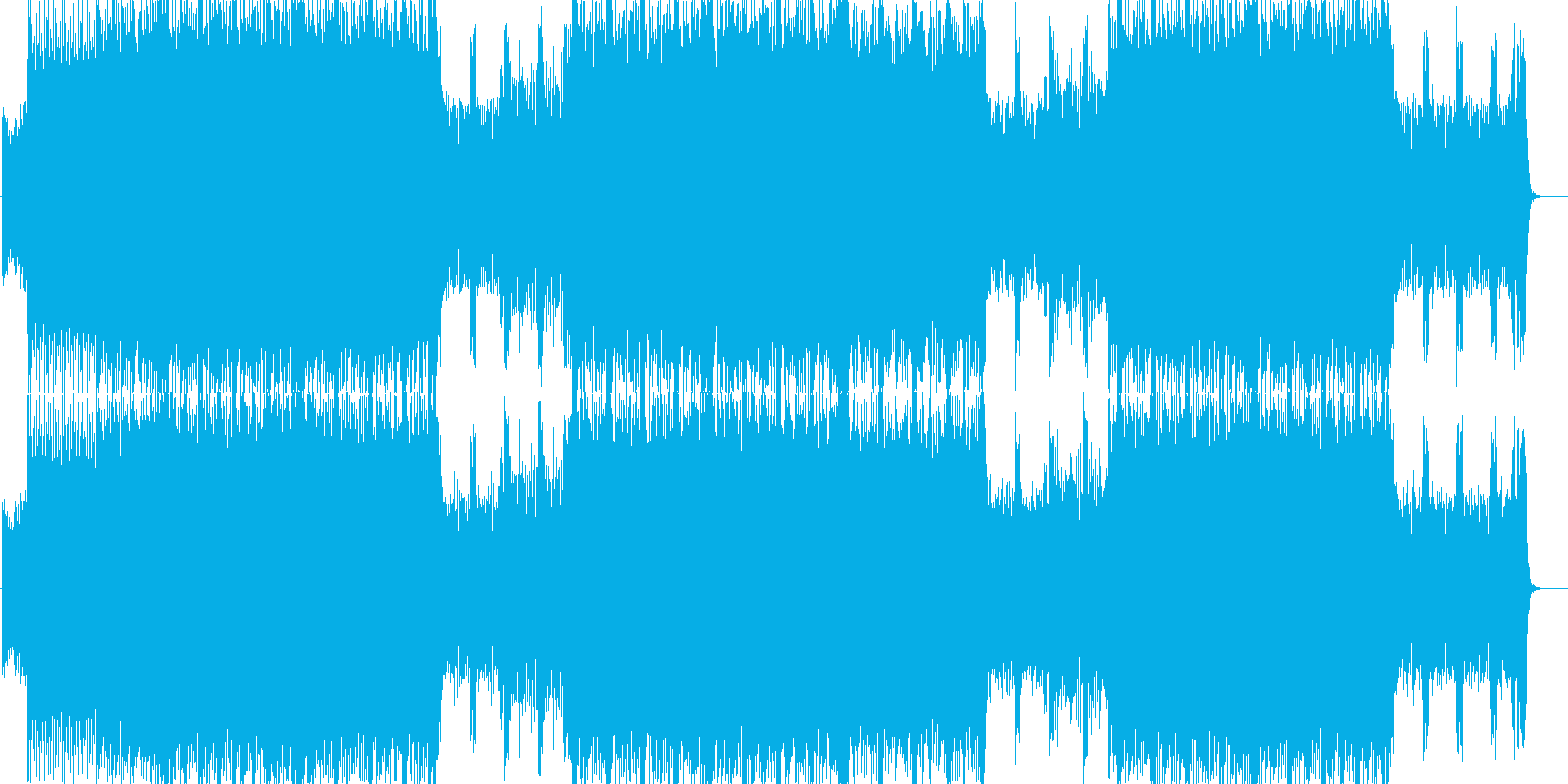 怒りがテーマの激しい曲の再生済みの波形