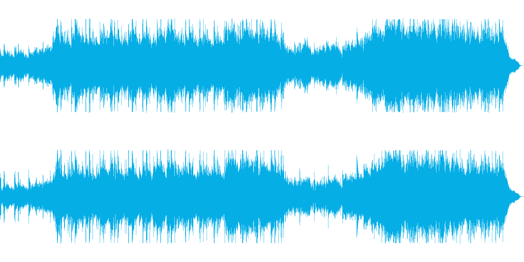 映画の中で使用されるような曲の再生済みの波形