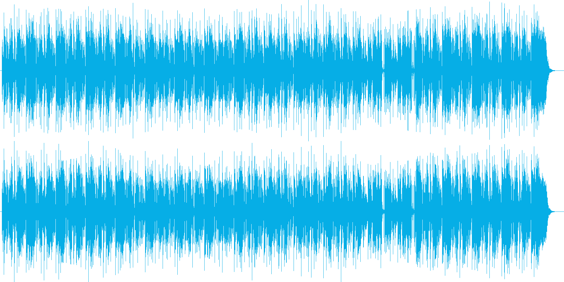 明るい綺麗なメロディーのピアノの曲の再生済みの波形