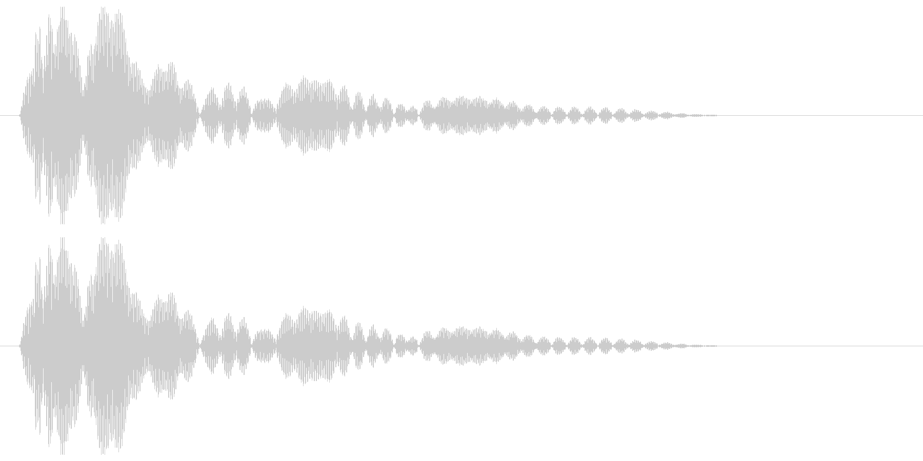 ポワーンという柔らかい効果音の未再生の波形