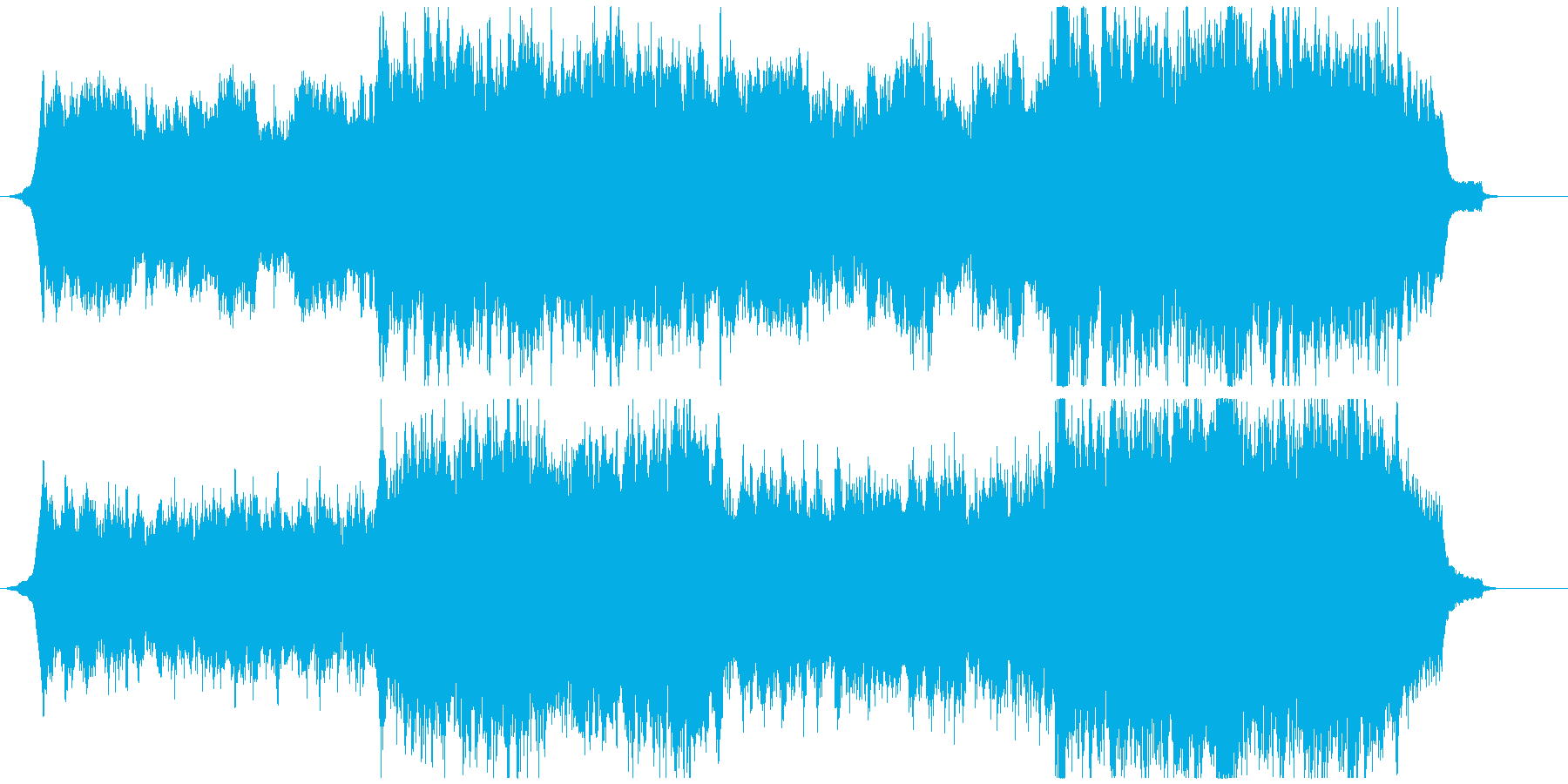ピアノとストリングスのシネマティックな曲の再生済みの波形