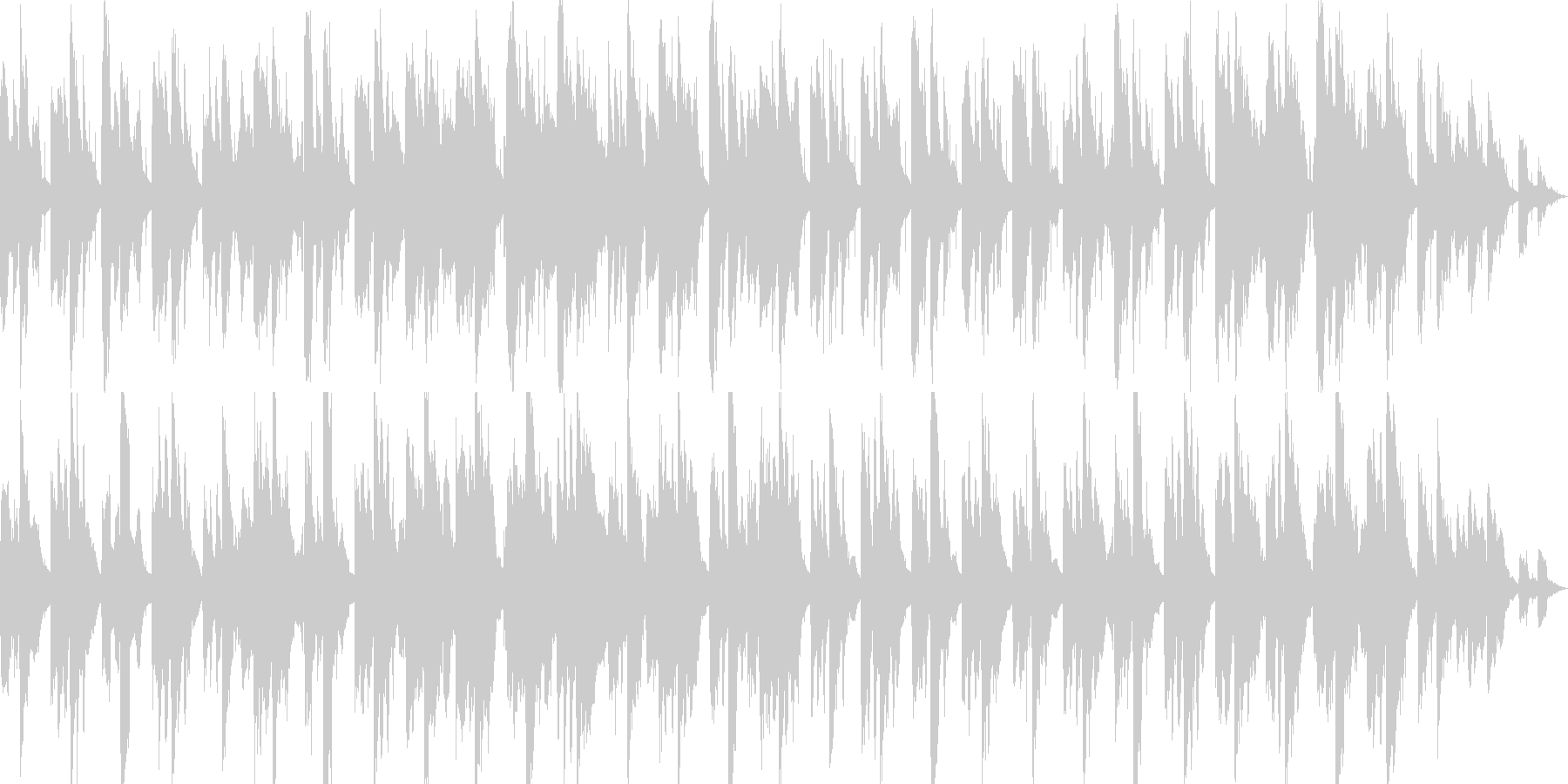 深海を思わせるような、ゆったりとした曲の未再生の波形