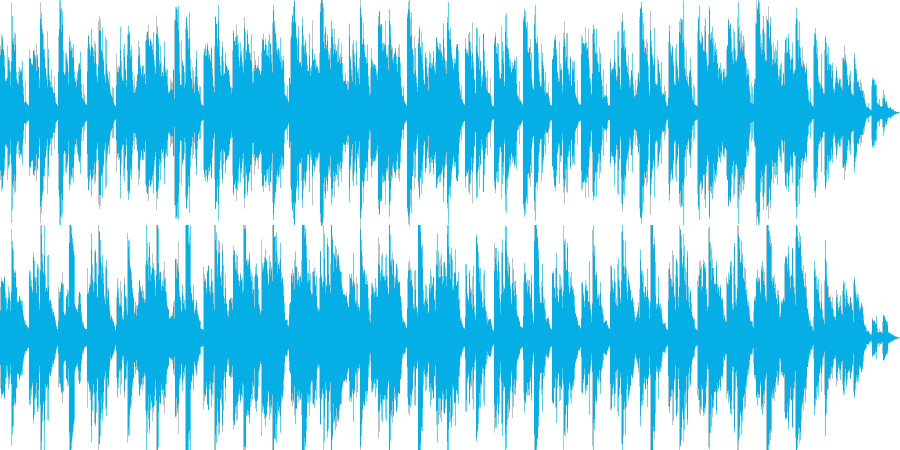 深海を思わせるような、ゆったりとした曲の再生済みの波形