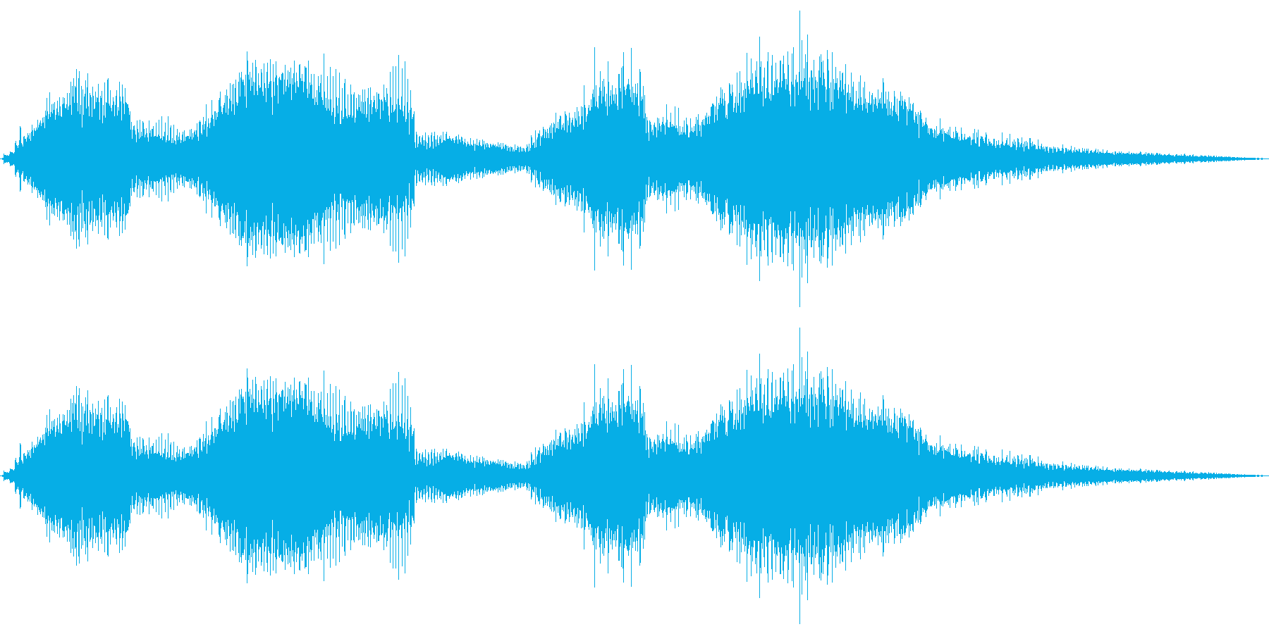 【エレキギター】クリーンストローク音②の再生済みの波形