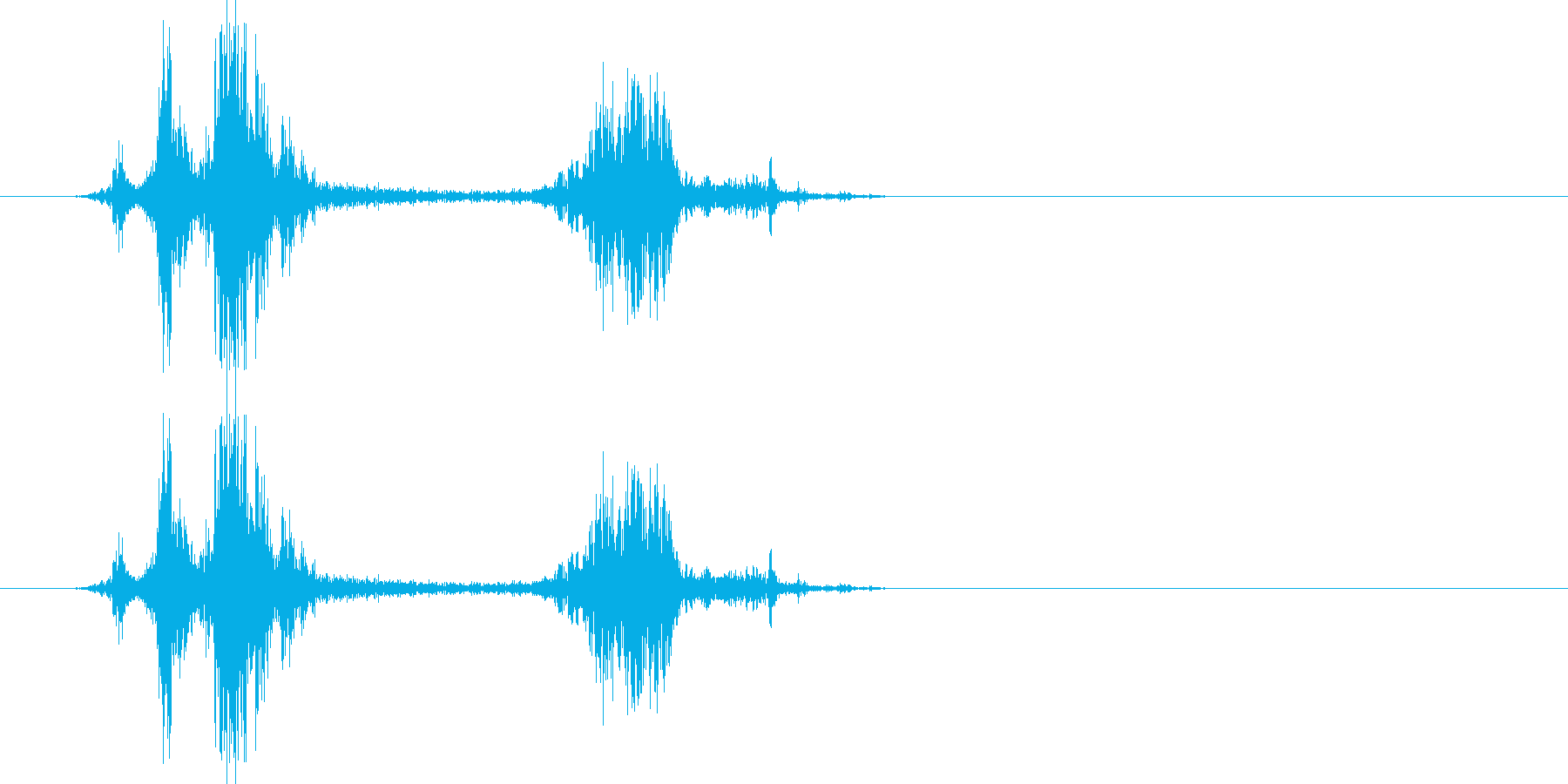 カメラのシャッター音2(クワッシッ)の再生済みの波形