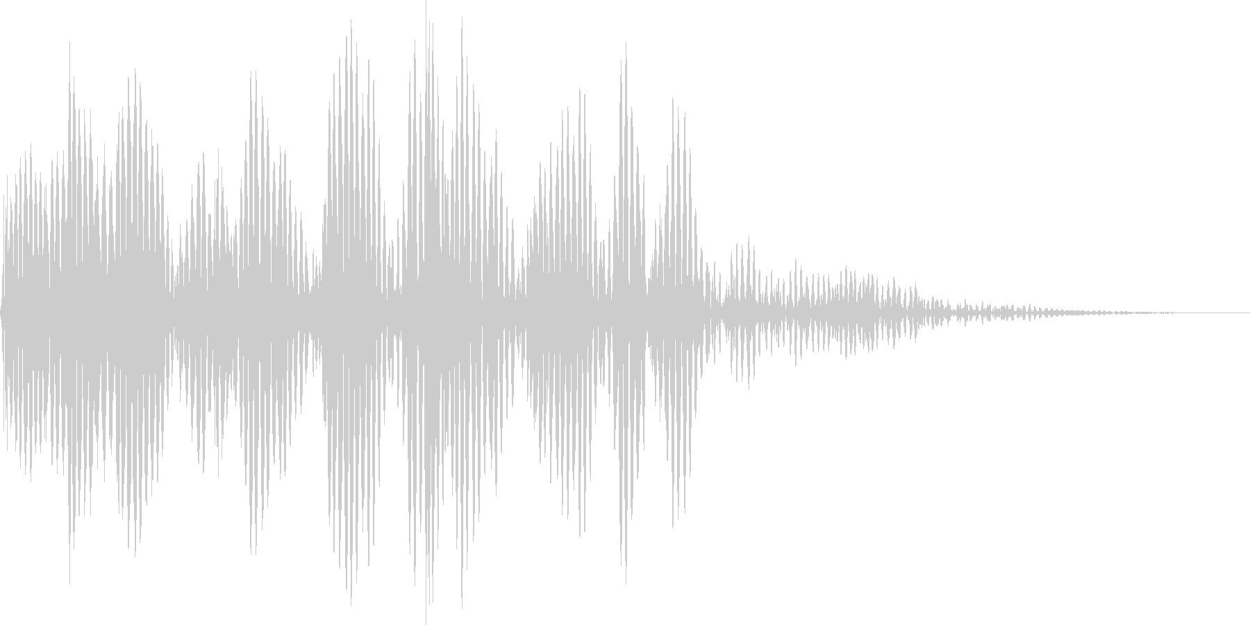 筐体が揺れるような衝撃音の未再生の波形