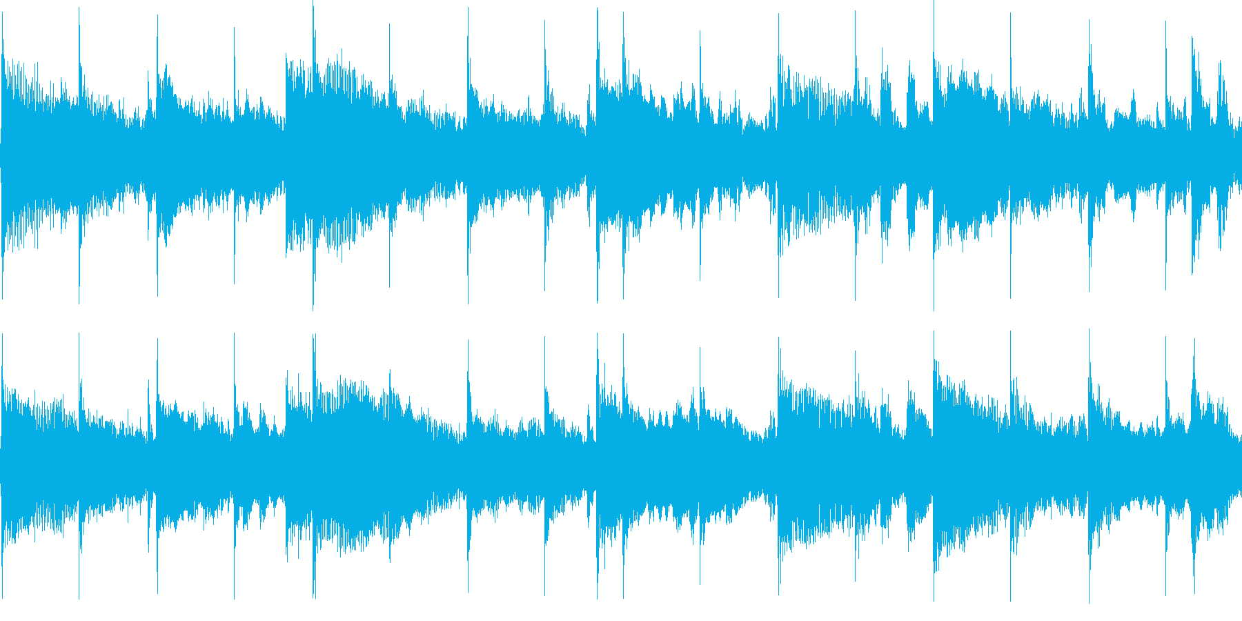 穏やかで温かいゴスペル風BGM_ループの再生済みの波形