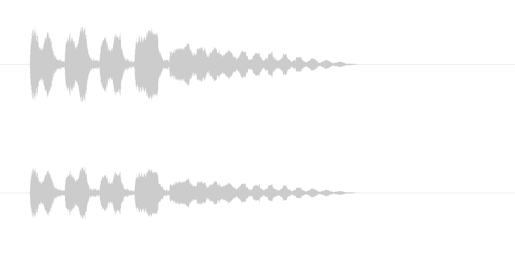 ボワンボワ~ン(力の抜けるオチの音)の未再生の波形