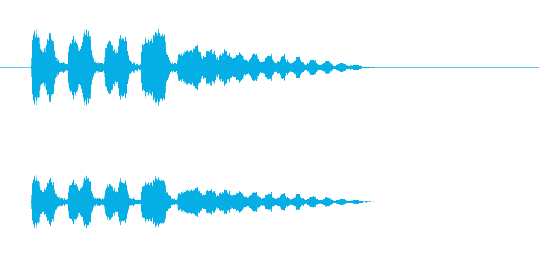 ボワンボワ~ン(力の抜けるオチの音)の再生済みの波形