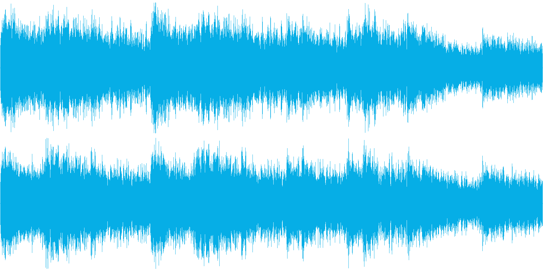 重々しい情景の楽曲の再生済みの波形