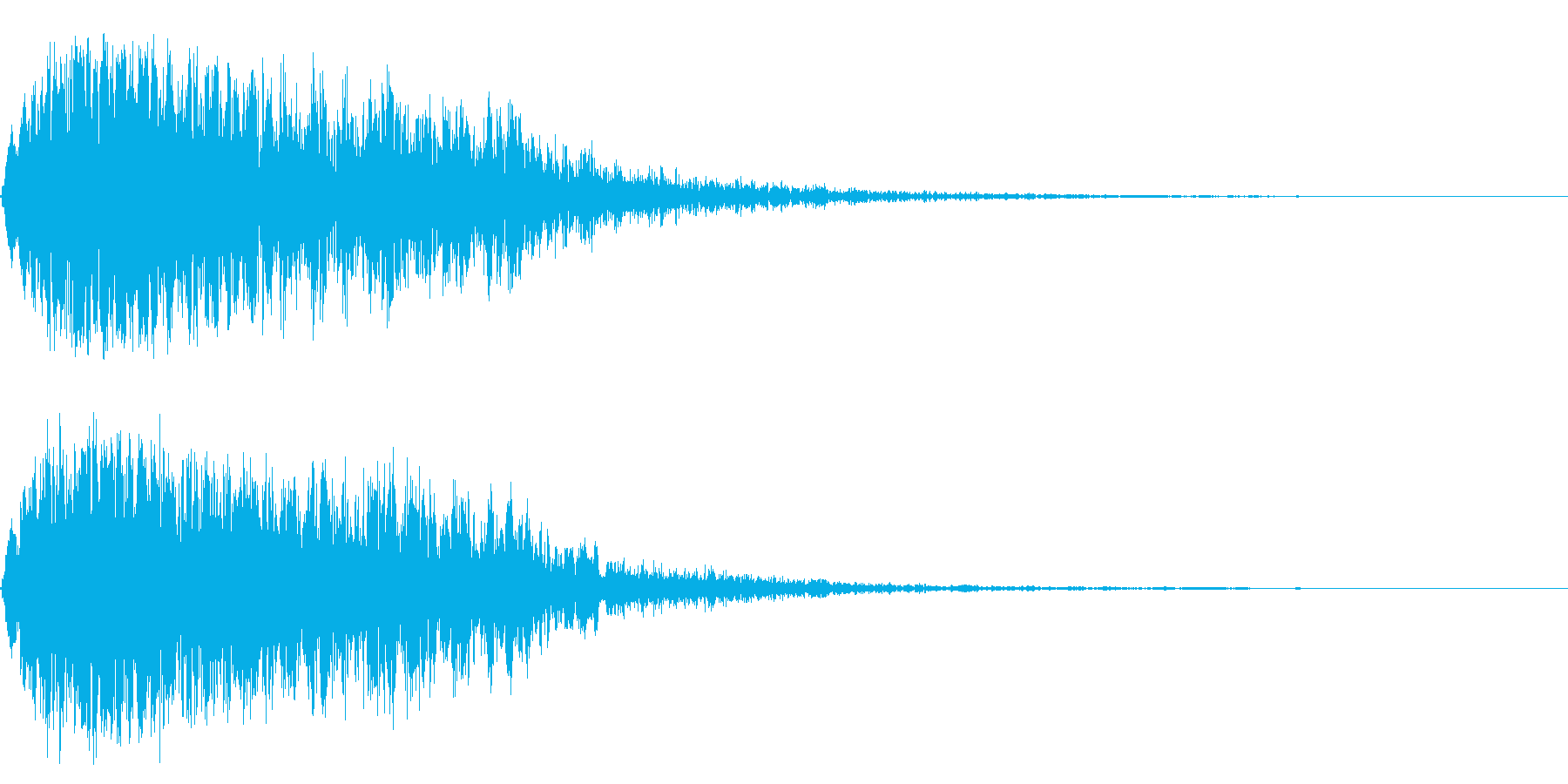 ロボットの足音(ガション)の再生済みの波形
