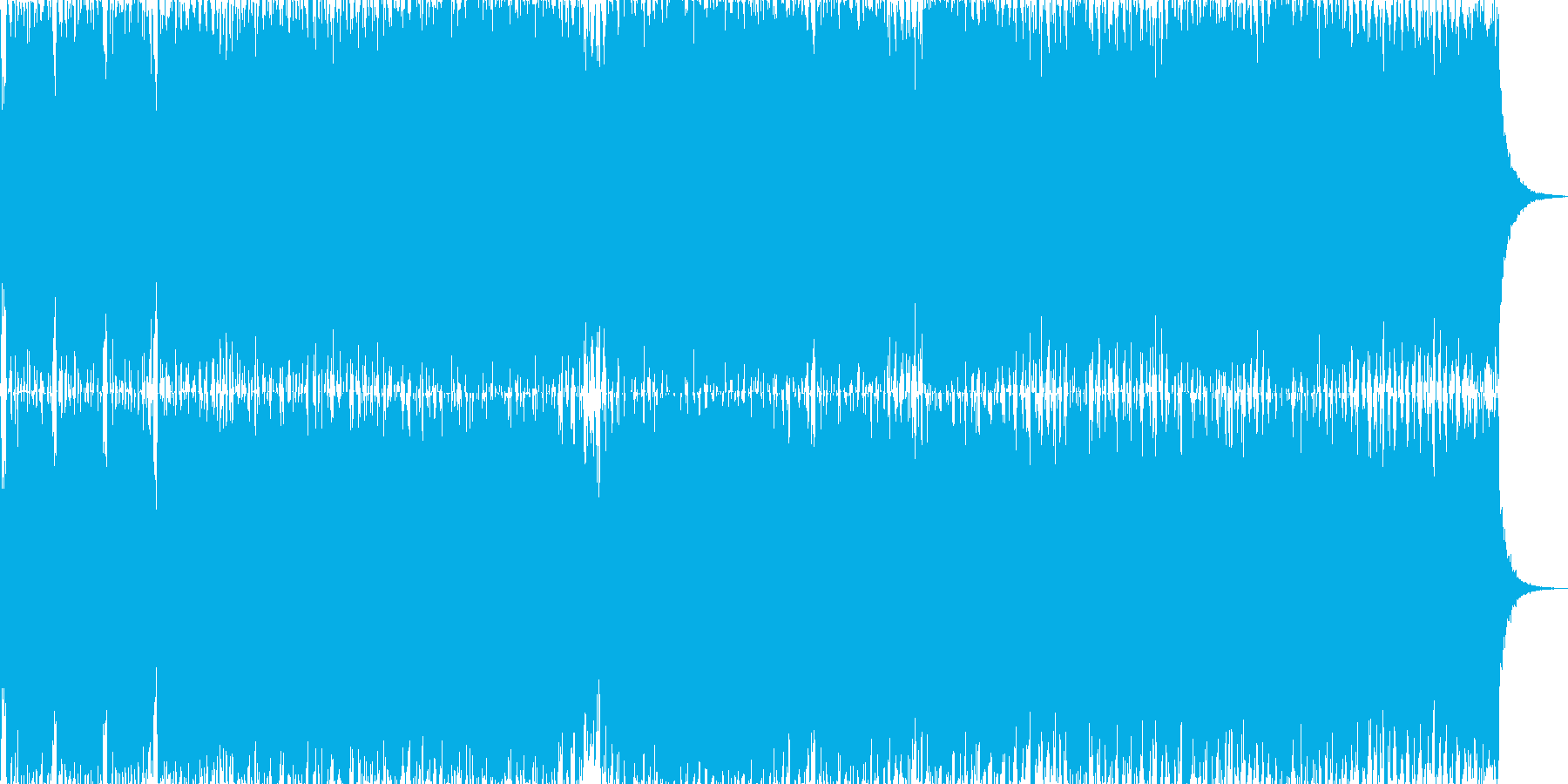 スピード感のあるオープニング曲ですの再生済みの波形