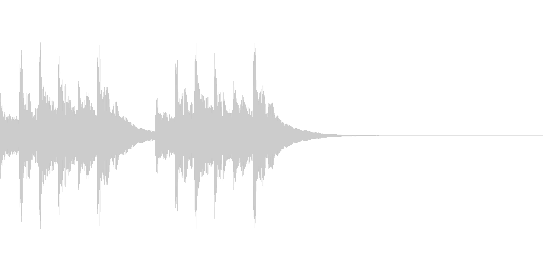 着信音、お知らせ音、アラーム音の未再生の波形
