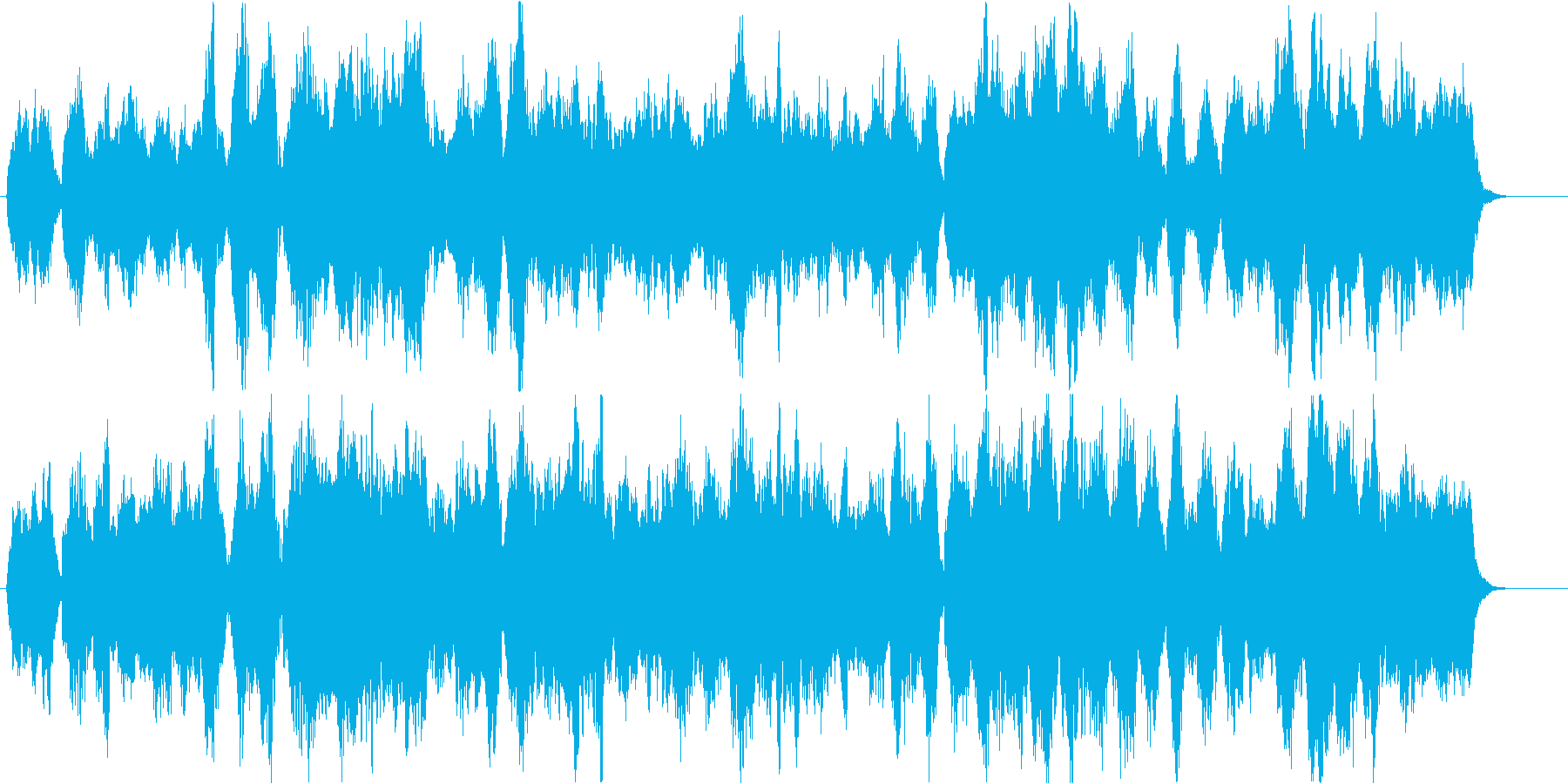 ストリングス主体の切ないオーケストラ楽曲の再生済みの波形