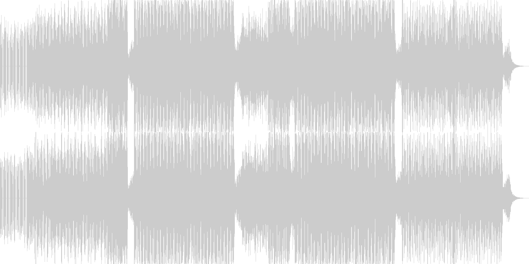 ベースの音が印象的で幻想的なテクノの未再生の波形