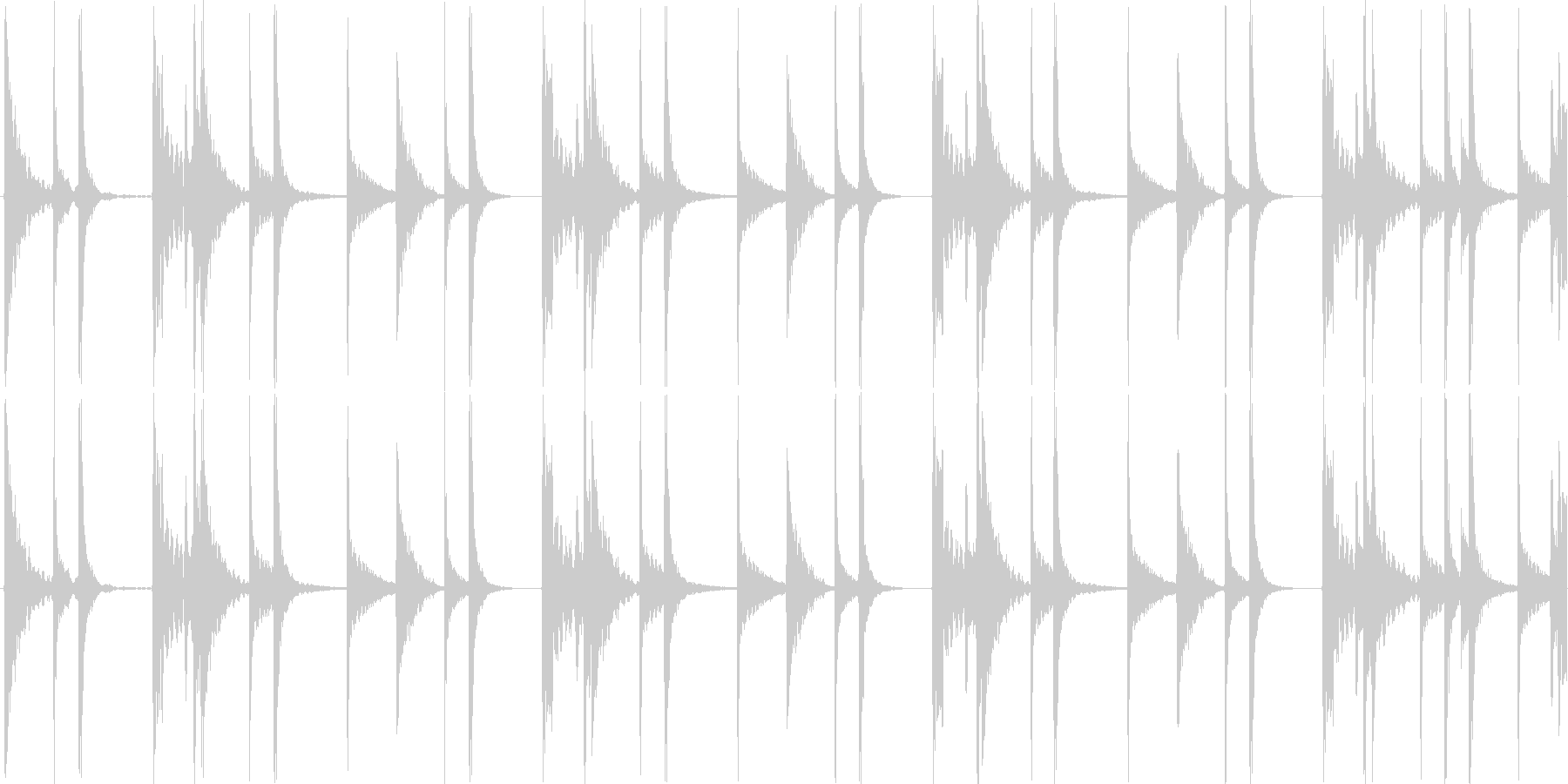 ハウスのリズムを基本にした楽曲です。の未再生の波形