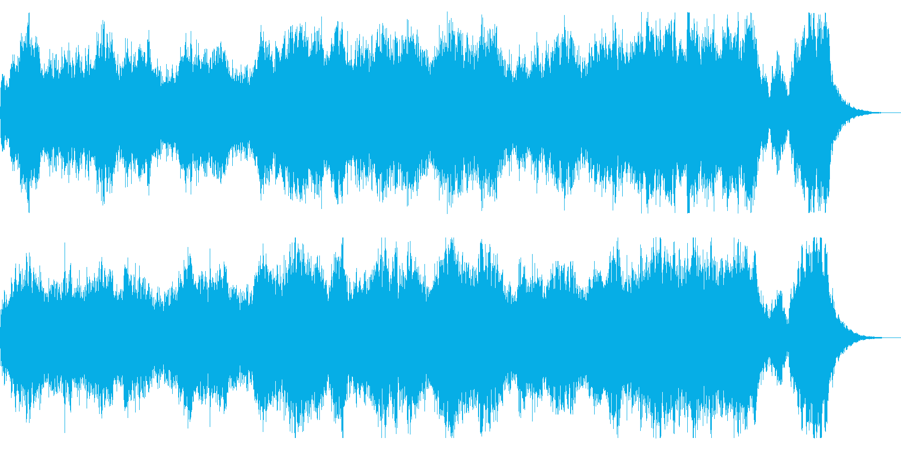 ファンタジーな短めなオーケストラBGM の再生済みの波形
