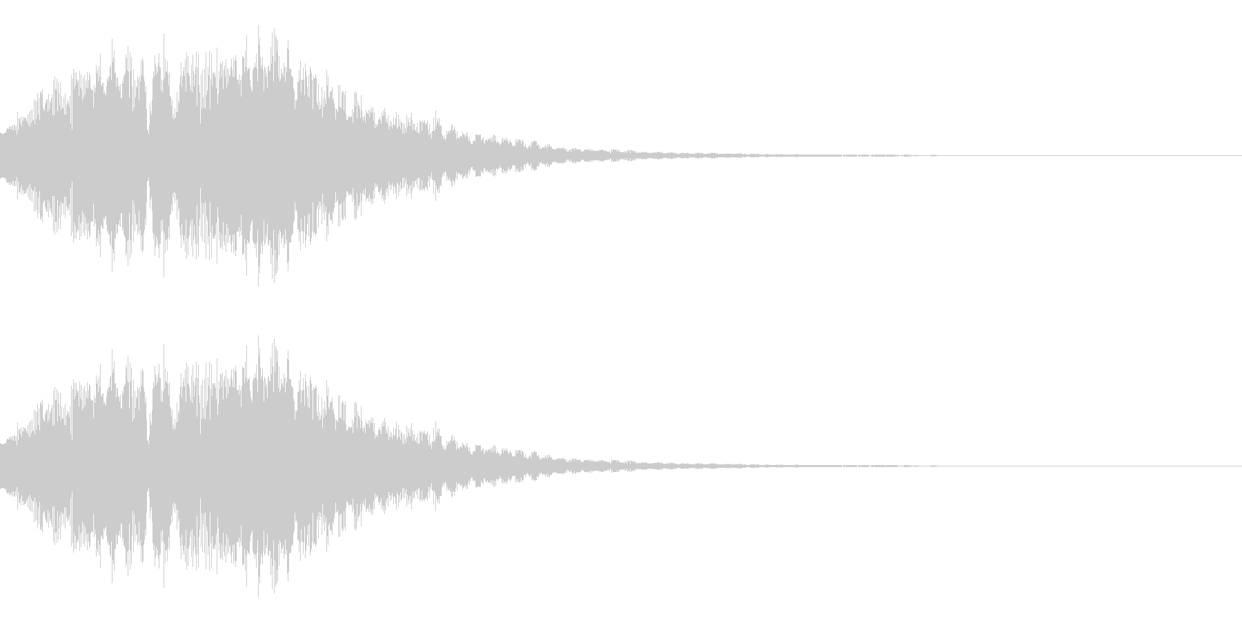 ベルを使ったアラーム音の未再生の波形