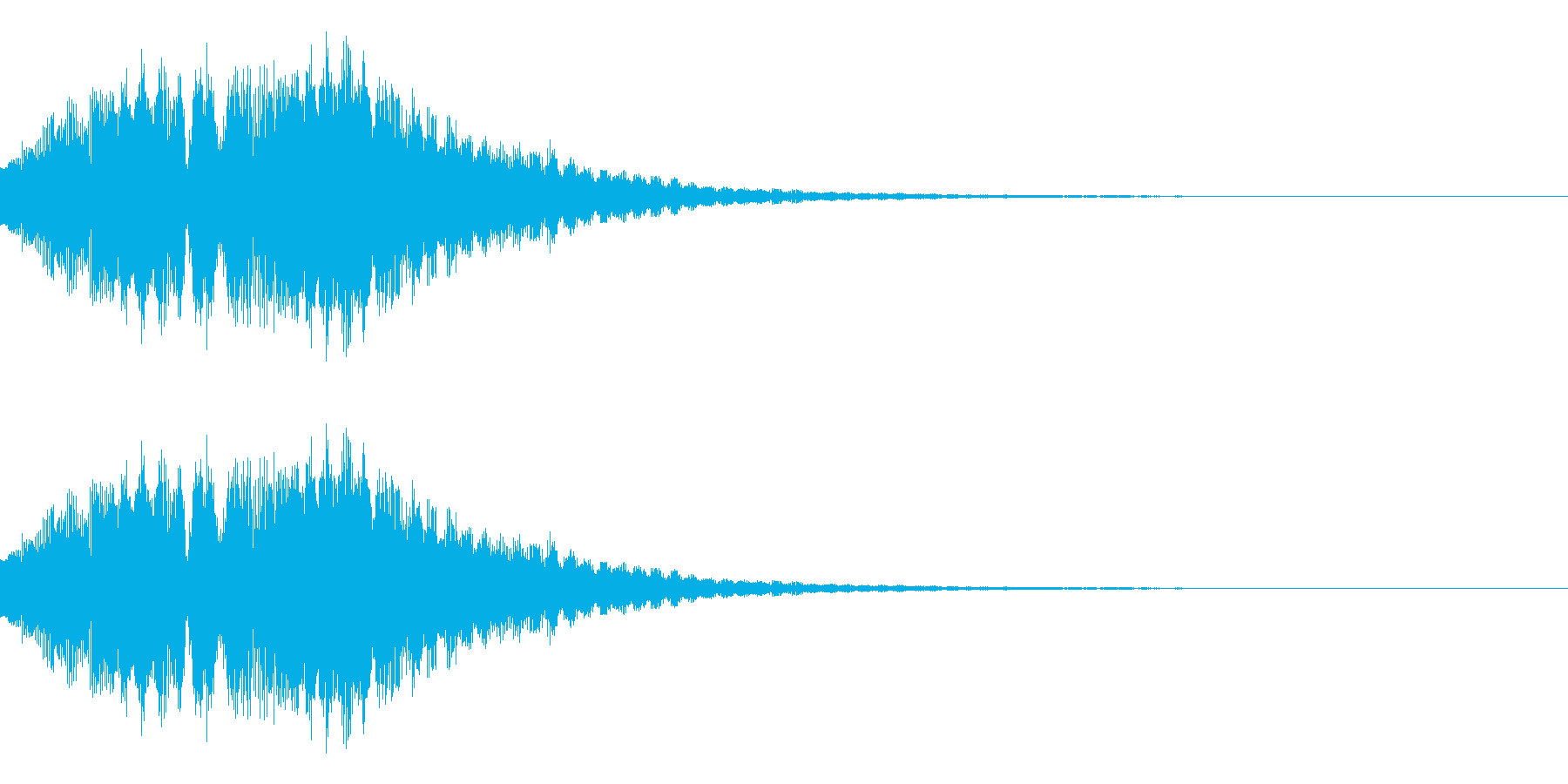 ベルを使ったアラーム音の再生済みの波形