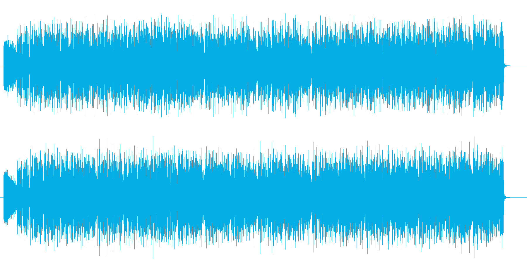 激しく勢いあるギターによるハードロックの再生済みの波形