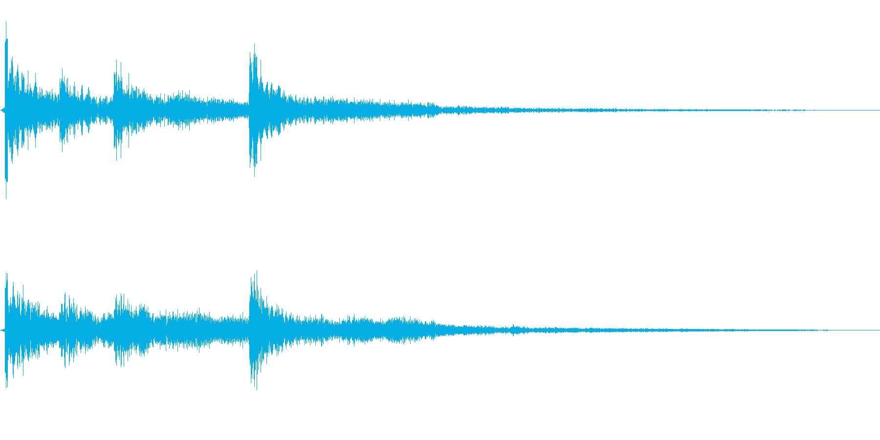 和風クリック音源ワンポイント効果音の再生済みの波形