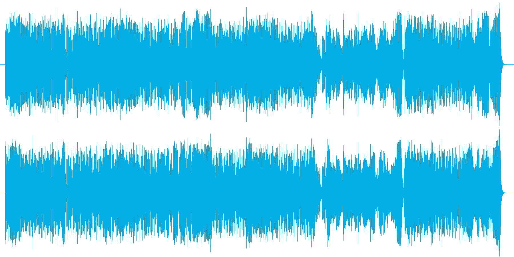 ミディアムテンポの4ビート楽曲と行進曲…の再生済みの波形