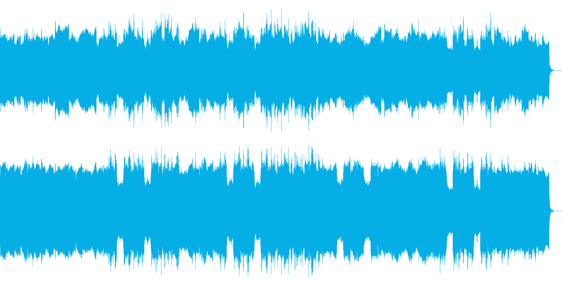リバース音のアンビエントの再生済みの波形